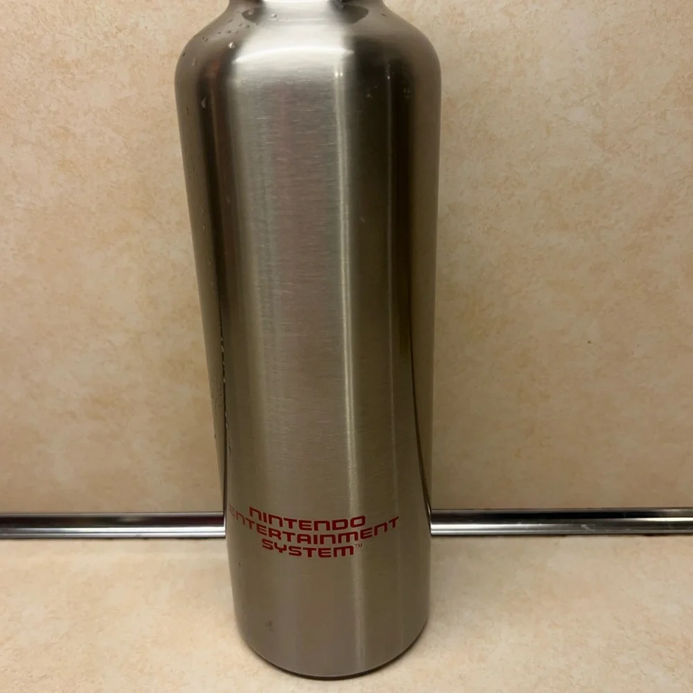 Nintendo Silver Bottle with Retro Controller Design